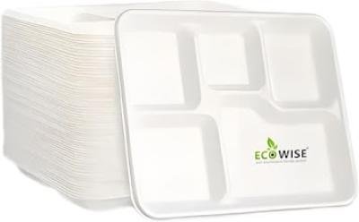 Eco Wise BioDegrable Plates 5 compartments (Pack of 25)